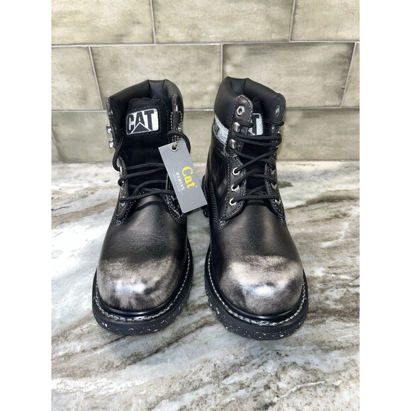 Women's Caterpillar Boot Colorado Silver Alias Black Leather P307009 Size 10 NIB - Picture 10 of 15
